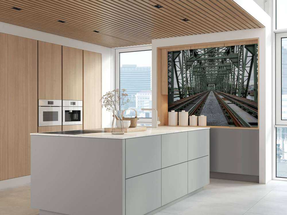 Monumentale Eisenbahnbrücke De Hef in Rotterdam  